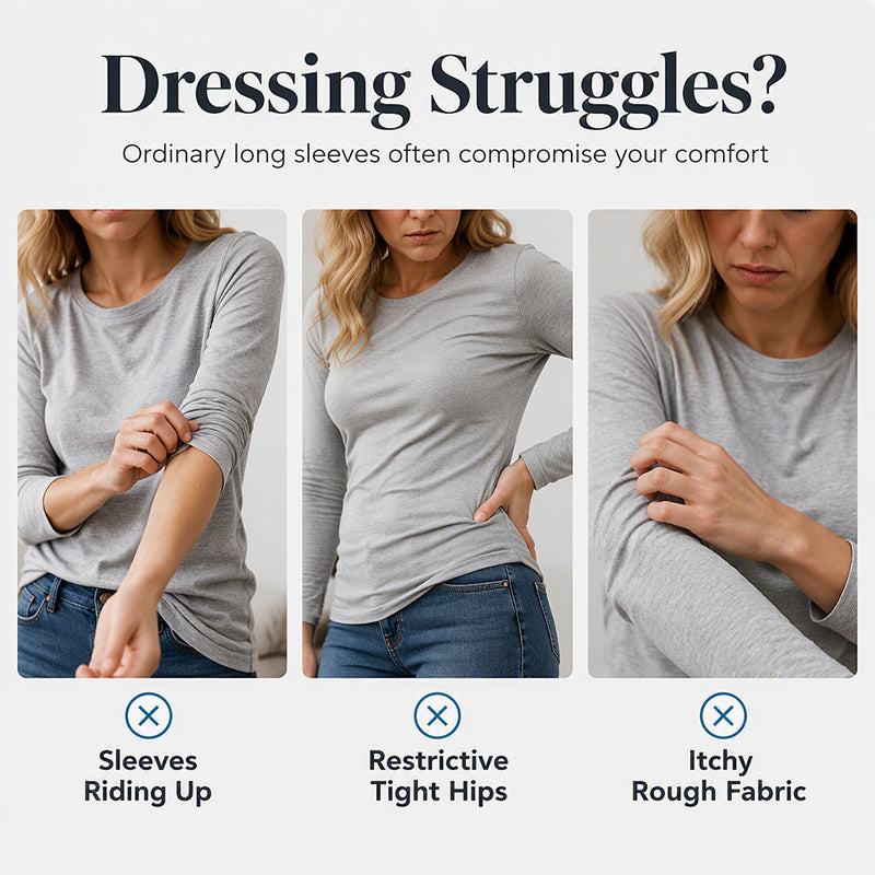Women's Casual Crewneck Top with Thumbholes