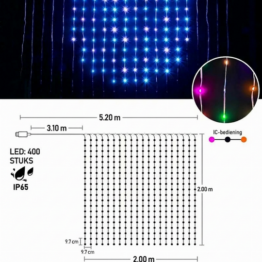 💥🌈 53% DISCOUNT! From ordinary lights to a spectacular light show! Draw patterns, add text or photos, and let the colors dance to the music – waterproof & USB-powered!