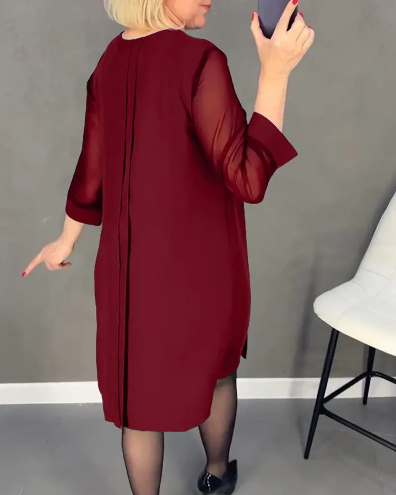 🔥HOT SALE 15.99🔥 – Mid Sleeve Straight Dress