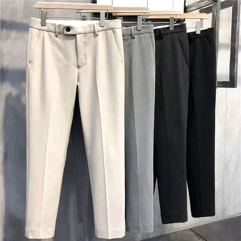 🎁Hot Sale 49% OFF⏳Solid Color Slim Fit Formal Pants