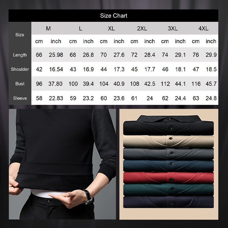 🔥HOT SALE 13.99🔥Men's Lapel Faux Two-Piece Knitted Shirt