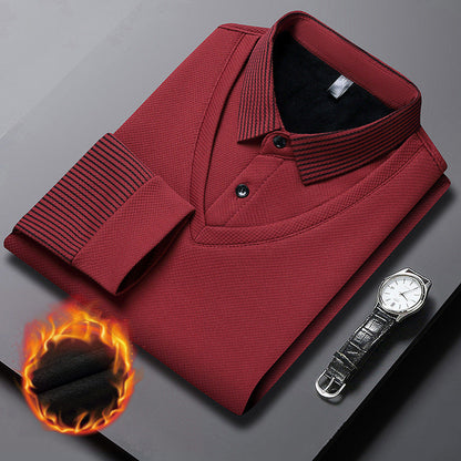 🔥HOT SALE 13.99🔥Men's Lapel Faux Two-Piece Knitted Shirt