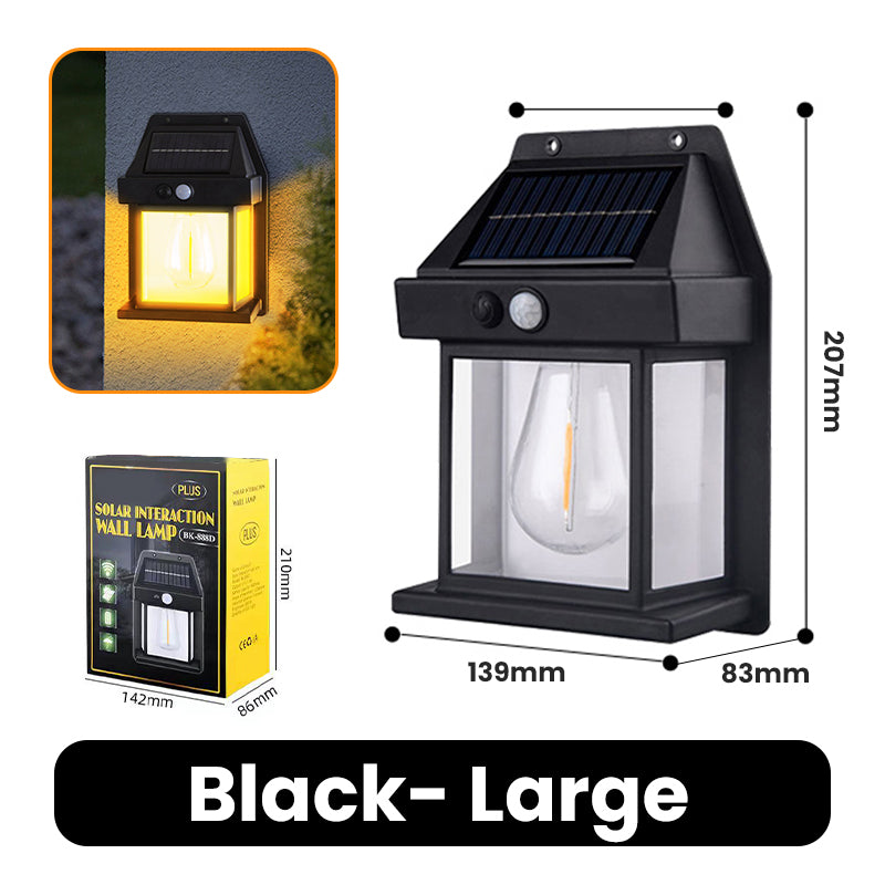 Motion Sensor Solar Tungsten Wall Light